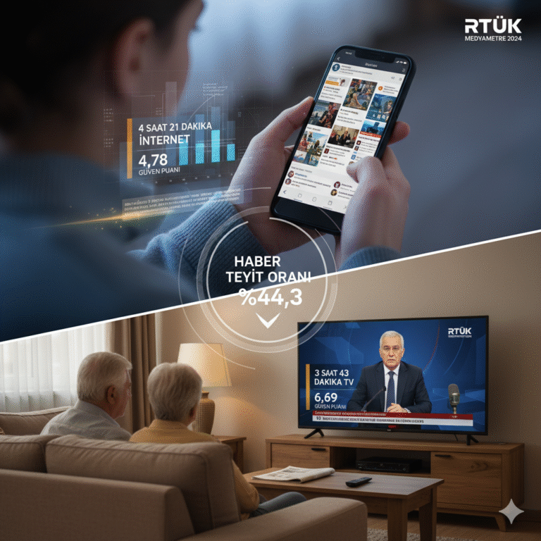 Türk Halkı Günde 4 Saati Aşkın İnternette, Haber Güveninde Lider Hala Televizyon